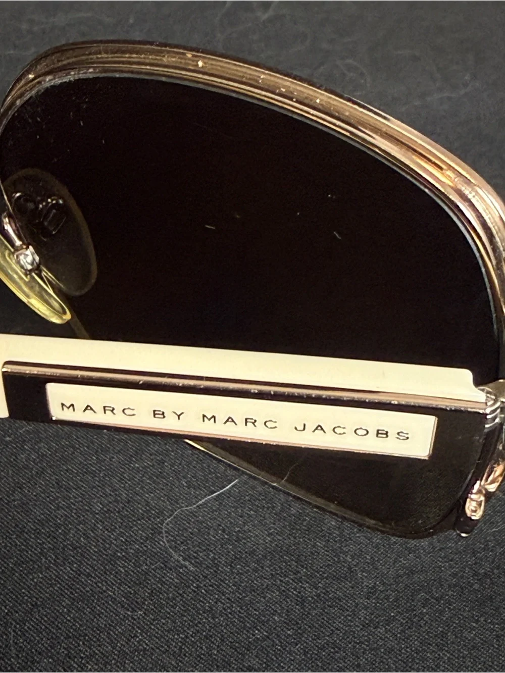 Marc By Marc Jacobs Cream-Trim Oversized Square Sunglasses - Cream/Brown Lenses